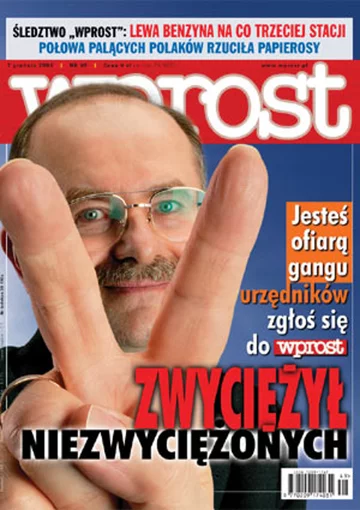 Okładka tygodnika Wprost nr 49/2003 (1097)