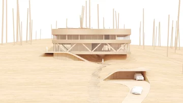Dom z grotą, proj. BXBstudio 