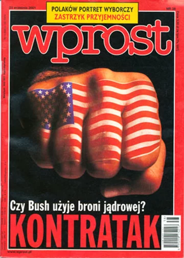 Okładka tygodnika Wprost nr 38/2001 (982)