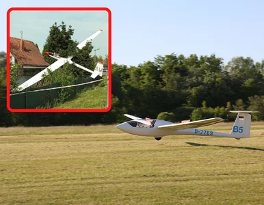 Miniatura: Awaryjne lądowanie szybowca. Zawisł trzy...