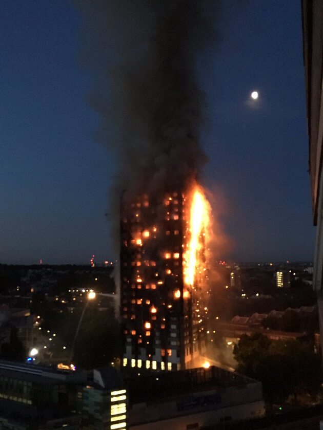 Pożar wieżowca w Londynie 