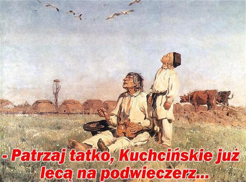 Mem z lotami Marka Kuchcińskiego 