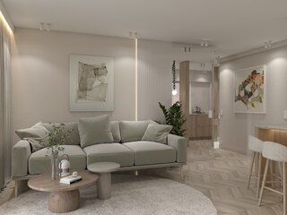 Niewielkie mieszkanie w jasnej kolorystyce, projekt Agata Izdebska, Insolito Interior