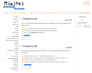 Definicja słowa &bdquo;chajzerować&rdquo; na&nbsp;www.miejski.pl