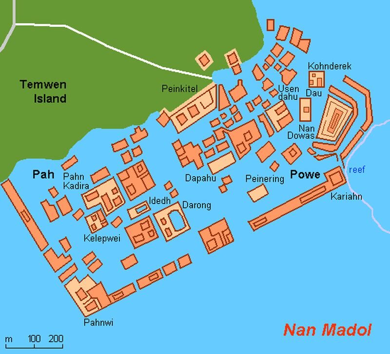 Mapka Nan Madol 