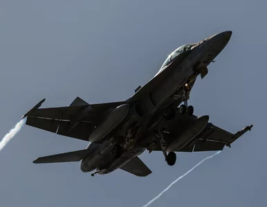 Miniatura: Myśliwiec F-18 runął na ziemię. Z oddali...