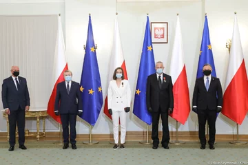 Uroczystość odznaczenia Igi Świątek i Tomasza Świątka 