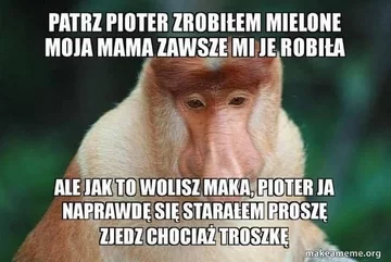Smutny mem z nosaczem 