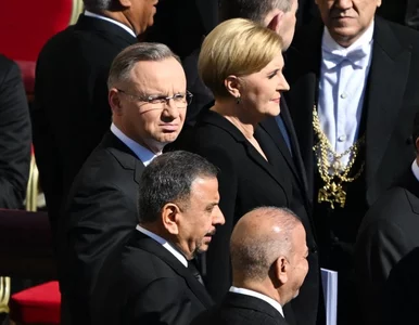 Miniatura: Andrzej Duda na pogrzebie Franciszka....