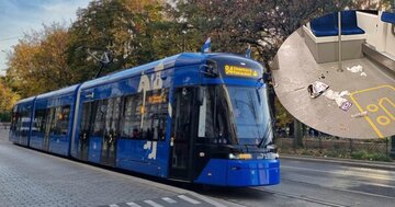 Śmieci w krakowskim tramwaju
