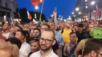 Protest przed Pałacem Prezydenckim 