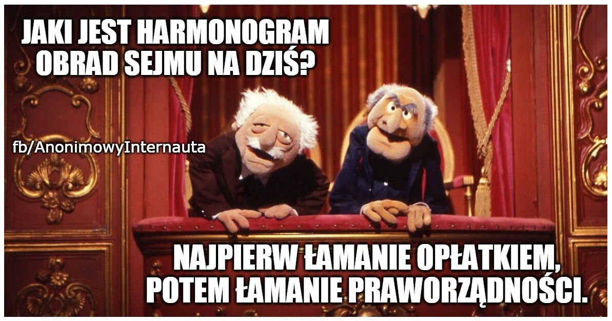Mem związany z posiedzeniem Sejmu i pracą komisji sprawiedliwości 