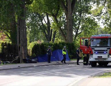 Miniatura: Śmiertelny wypadek w Warszawie. Samochód...