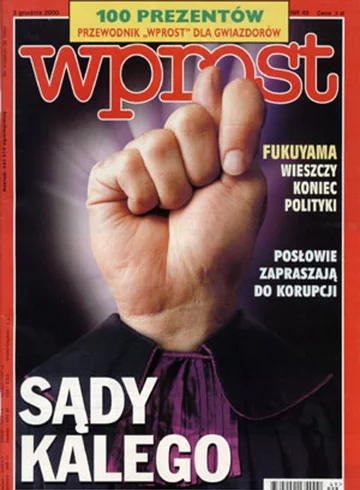 Okładka tygodnika Wprost nr 49/2000 (940)