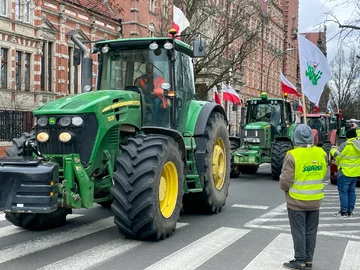 Strajk rolników w Szczecinie 