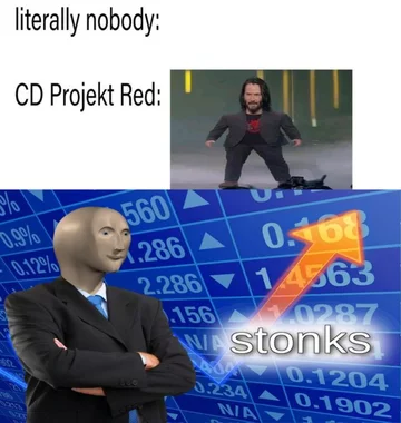 Przykład mema potocznie określanego jako „Stonks” 