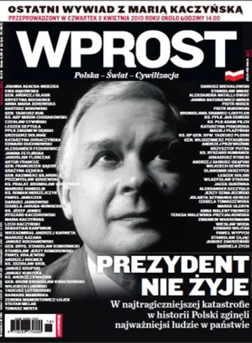 Okładka tygodnika Wprost nr 16/2010 (1419)