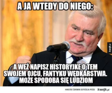 Mem z Lechem Wałęsą 