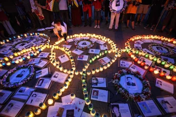 Płonące koła, fot. Forum