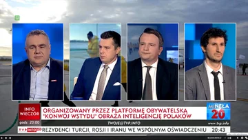 Paski informacyjne w TVP Info 