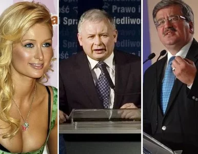 Miniatura: Komorowski, Kaczyński i… Paris Hilton