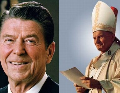 Miniatura: Jan Paweł II i Reagan na jednym stanęli...