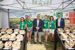 Minister rolnictwa Jan Krzysztof Ardanowski podczas XXVII Krajowych Dni Ziemniaka Potato Poland 2020 w Lubkowie