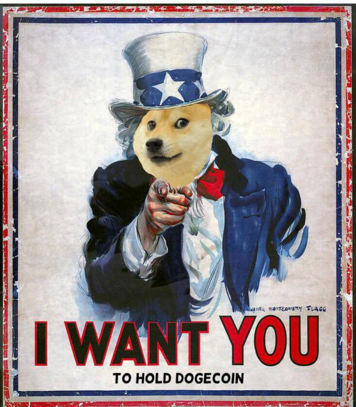 Mem podsumowujący zamieszanie z Dogecoin 