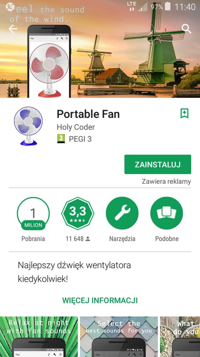 Aplikacja Portable Fan