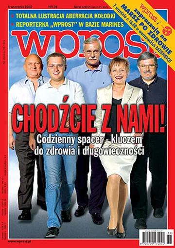 Okładka tygodnika Wprost nr 36/2002 (1032)