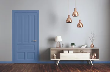 Kolor niebieski we wnętrzu 