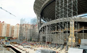 Budowa stadionu w Jekaterynburgu, maj 2017 