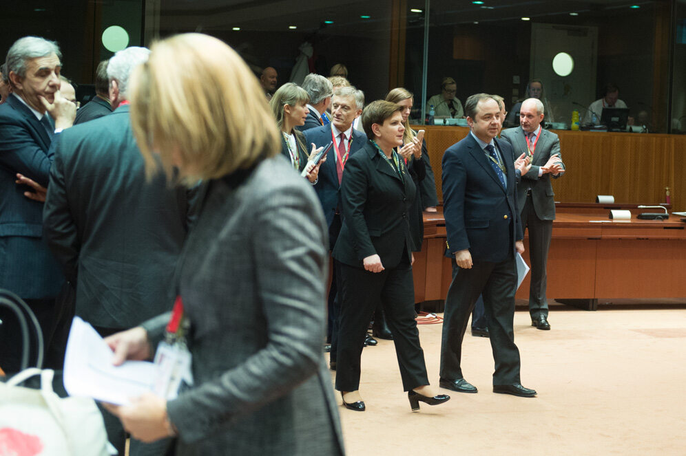 Premier Beata Szydło na szczycie Rady Europejskiej (fot. P. Tracz/KPRM)
