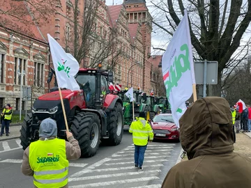 Strajk rolników w Szczecinie 