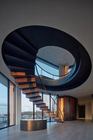 Penthouse z ogrodem na dachu, projekt Petr Janda Linka, Petr Janda