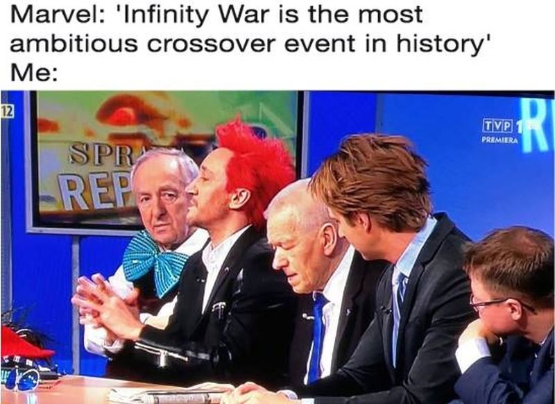 Mem inspirowany filmem Avengers: Wojna bez granic 