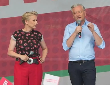 Miniatura: Ich Troje na wiecu Lewicy w Częstochowie....