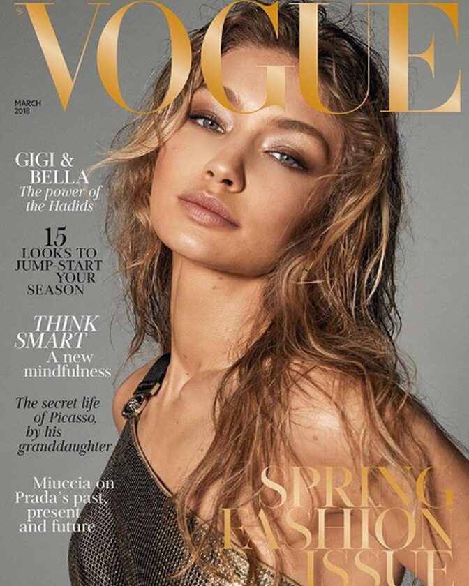 Gigi Hadid na okładce brytyjskiego "Vogue" 