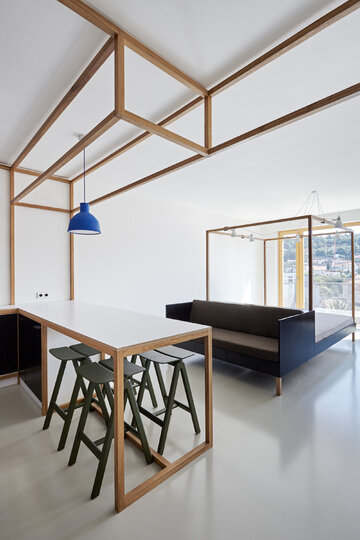 Małe mieszkanie, projekt Mj&ouml;lk architekti