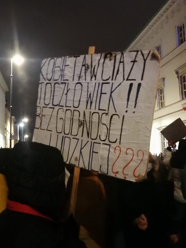 Plakaty i transparenty z marszu „Ani jednej więcej!” w Warszawie, 6.11.2021 r. 