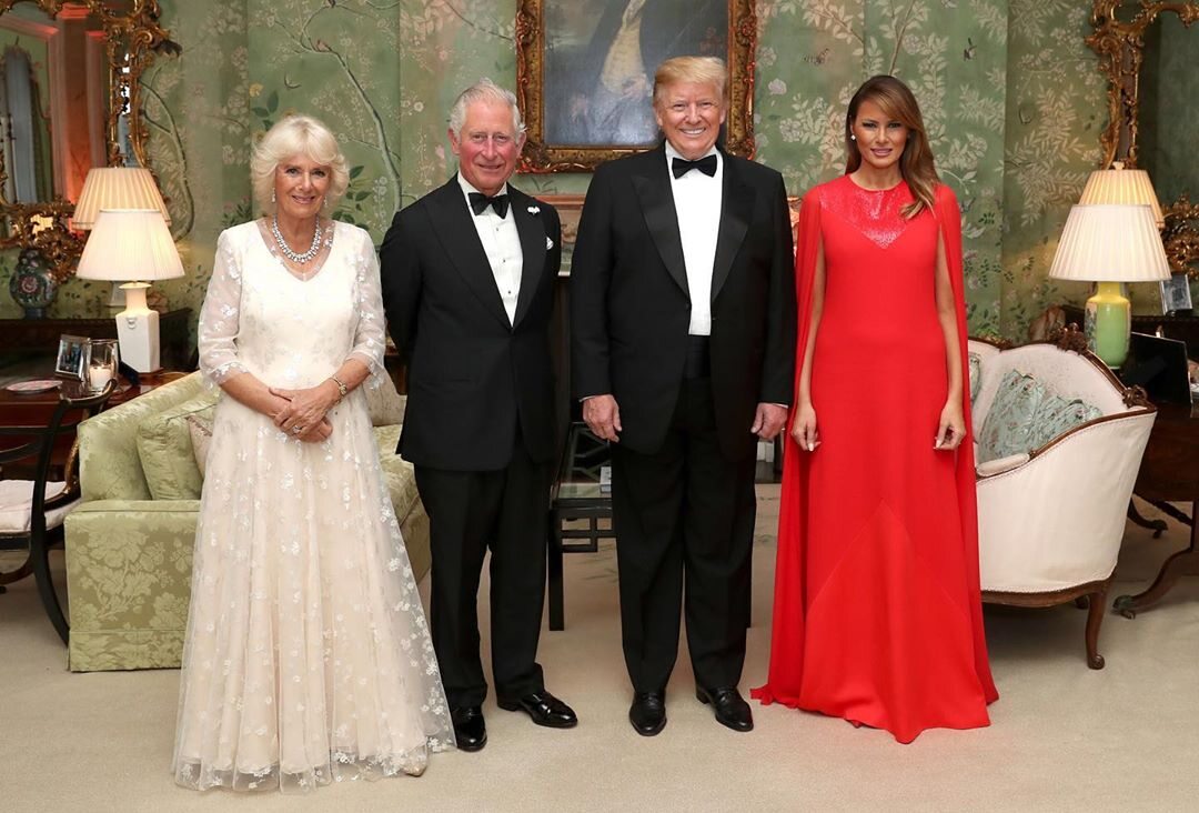 Donald i Melania Trump z członkami rodziny królewskiej 