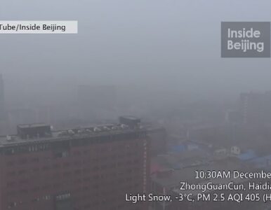 Miniatura: Pekin ponownie utonął w smogu. Odwołano...