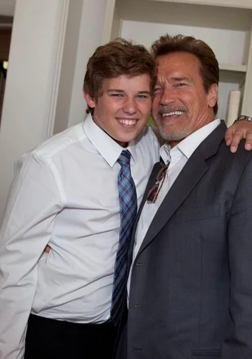 Arnold Schwarzenegger i jego syn Christopher 