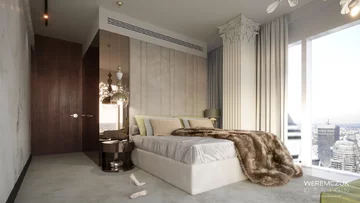 Złota by Katarzyna Weremczuk Inspirujące wnętrze projektu Weremczuk Design – ZŁOTA 44 prezentuje wizualizację apartamentu