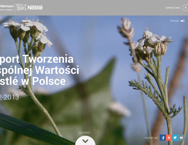 Miniatura: Nowy cyfrowy Raport Nestlé w Polsce w...