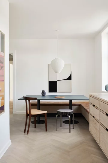 Czarny stół jadalniany w kuchni kuchnia, stół, Garde