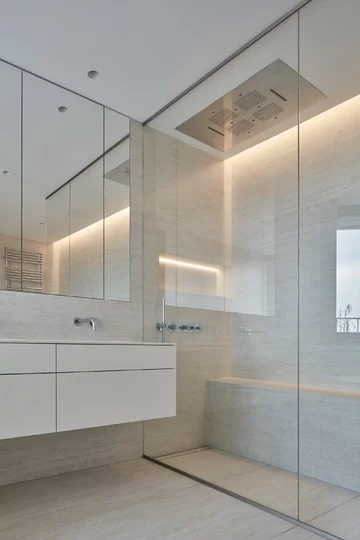 Minimalistyczny apartament z panoramicznym widokiem, projekt Barbora Léblová Linka, Barbora Léblová