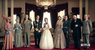 kadr z&nbsp;serialu "The Crown" (2016)