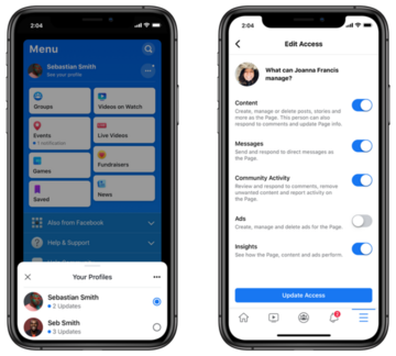 Nowa wersja i&nbsp;stara wersja aplikacji Facebooka