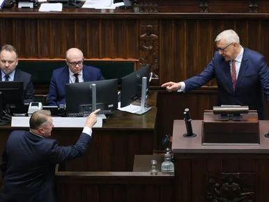 Miniatura: Awantura po wystąpieniu Romana Giertycha....